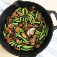 Easy Skillet Mushrooms and Greenbeans